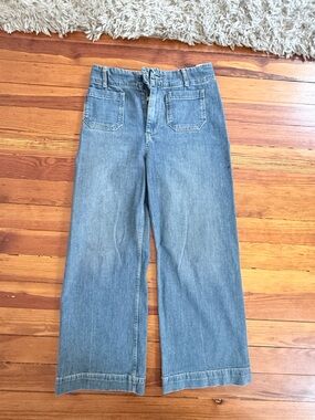 Pilcro Distressed Medium Blue Denim Jeans